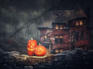 halloween, pumpkin, ghosts