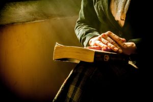 book, woman, hands